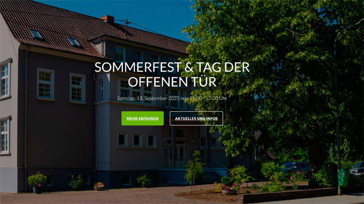 Sommerfest & Tag der Offenen Tür Samstag, 13. September 2025 von 11:00 - 17:00 Uhr